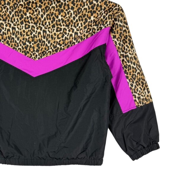 American Eagle Women's Lined Leopard Print Black Windbreaker Jacket Size XL NWOT - Picture 6 of 10